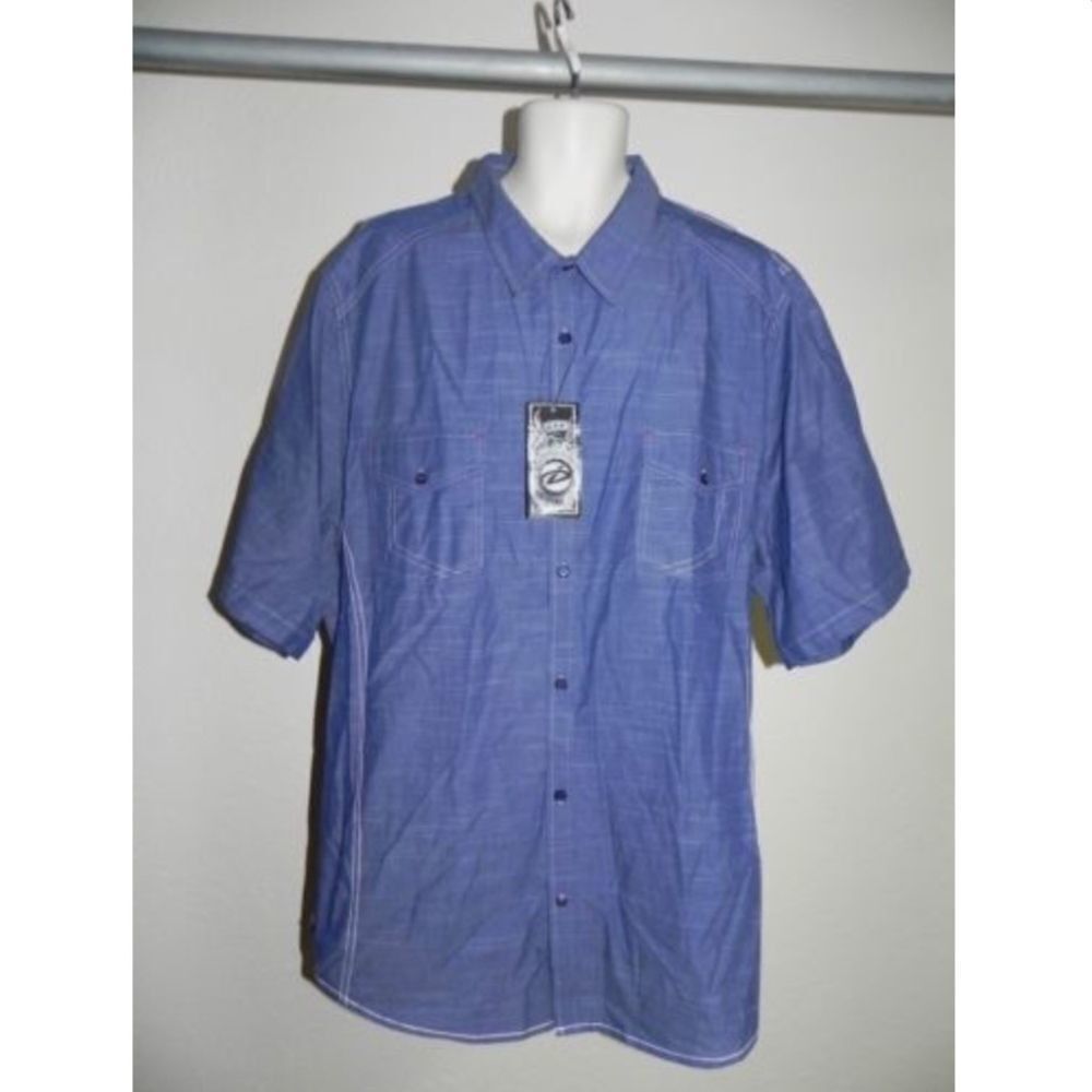 Drill Button Front Shirt Mens Big & Tall 4XLB NWT